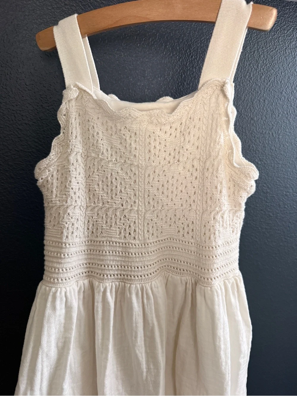 Cat & Jack Cream Crochet Bodice Sundress size 8